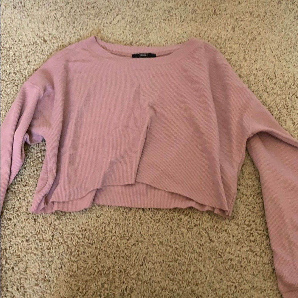 Forever 21 cropped waffle top